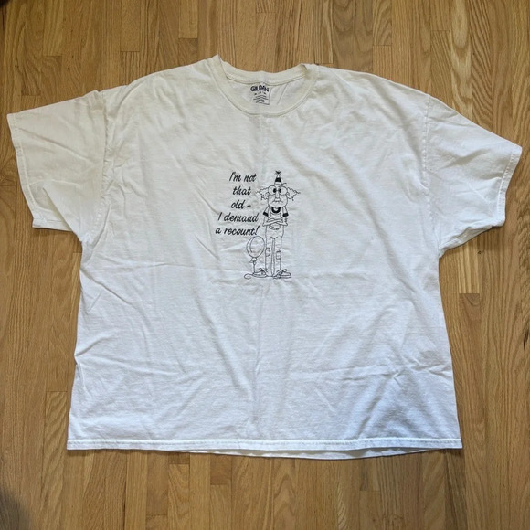 Gildan | 100% Cotton “I’m not  that old - I demand a recount” White t-shirt - Picture 1 of 8